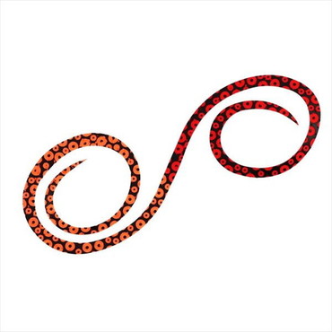 ダイワ タイラバ 鯛ラバ 紅牙シリコンネクタイ 3Dやり過ぎツインカーリー 蛸足オレンジ+レッド