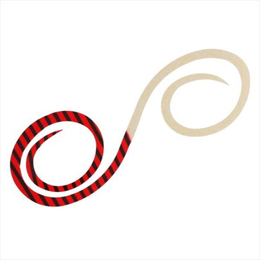 ダイワ タイラバ 鯛ラバ 紅牙シリコンネクタイ 3Dやり過ぎツインカーリー レッドゼブラ+ゴールドラメ