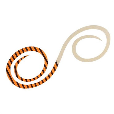 ダイワ タイラバ 鯛ラバ 紅牙シリコンネクタイ 3Dやり過ぎツインカーリー オレンジゼブラ+ゴールドラメ