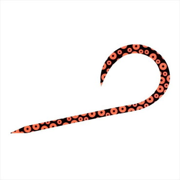 ダイワ タイラバ 鯛ラバ 紅牙シリコンネクタイシングルカーリー 蛸足紅牙オレンジ