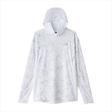 ダイワ ウェア DE-3625 ボートゲームフーディーシャツ マーブルホワイト XL