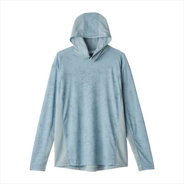 ダイワ ウェア DE-3625 ボートゲームフーディーシャツ ブルーグレー 2XL