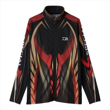 ダイワ ウェア DE-7225 スペシャルロングスリーブフルジップシャツ マグマブラック M