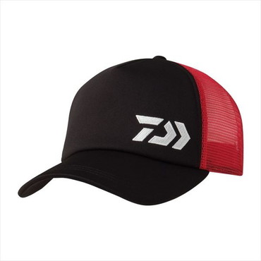ダイワ 帽子 DC-6424 クッションハーフメッシュキャップ ブラックレッド キング