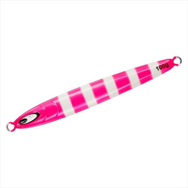 ダイワ メタルジグ 鏡牙ジグ セミロング 100g フラッシュピンクゼブラグロー