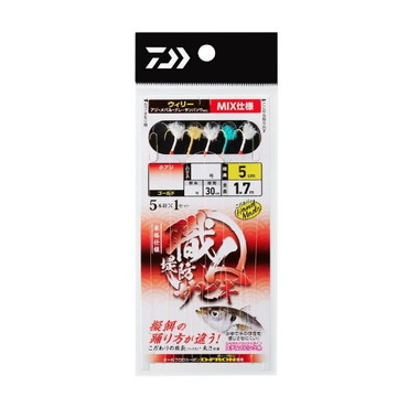 ダイワ サビキ仕掛け 職人堤防サビキ ウィリー5本 MIX 6-1.5
