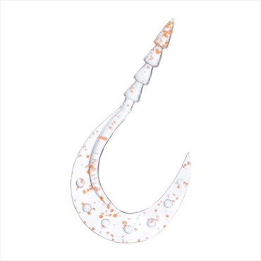 ダイワ タイラバ 鯛ラバ 紅牙ワーム 玉神ターボシングルカーリー 3.6in ドットイエローグローオレンジ