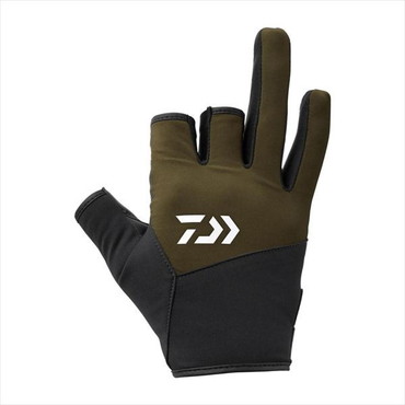 ダイワ 防寒手袋 DG-8922W 防風グローブ 3本カット オリーブ XL