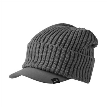 ダイワ 防寒帽子 DC-9324W つば付きニットキャップ グレー フリー