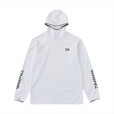 ダイワ ウェア DE-9225 ストレッチシャツフーディー ホワイト 2XL