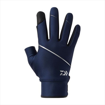 ダイワ 防寒手袋 DG-3025W キャスティンググローブ 2本カット ネイビー M