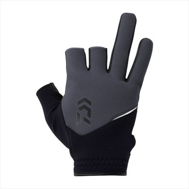 ダイワ 防寒手袋 DG-6225W 防寒ライトグリップグローブ 3本カット ガンメタル L
