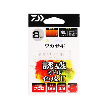 ダイワ 仕掛け クリスティアワカサギKC 誘惑ミドル 色攻2M8本-1.0