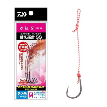 ダイワ テンヤ 紅牙タイテンヤ･タイカブラ替え孫針SS チメ糸 ノーマル M