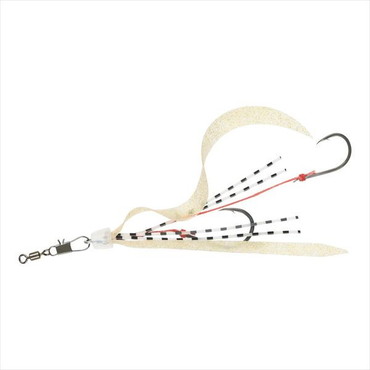 ダイワ テンヤ 紅牙遊動テンヤSS替え針エビラバ シングルカーリー ケイムラクリア