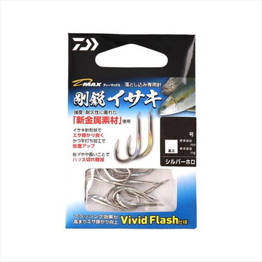 ダイワ 針 D-MAX 剛鋭イサキ Vivid Flash シルバー 10号