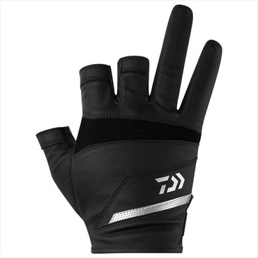 ダイワ 手袋 DG-2226 ロックショアメッシュグローブ 3本カット ブラック M