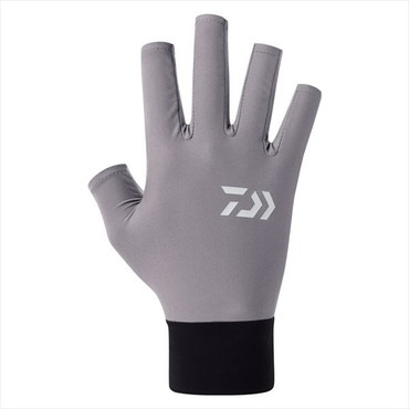 ダイワ 手袋 DG-6826 ICEDRY UVケアグローブ 5本カット グレー M