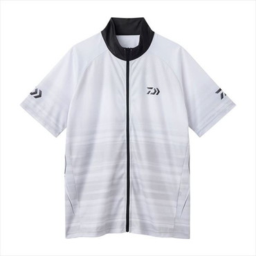 ダイワ ウェア DE-7426 ハーフスリーブ ドライシャツ フルジップ ホワイト XL