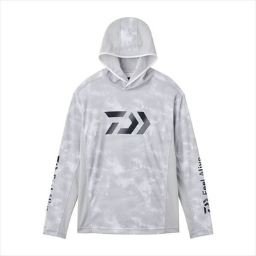 ダイワ ウェア DE-3726 ボートゲームフーディーシャツ ホワイトヘイズカモ XL