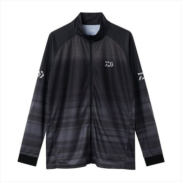 ダイワ ウェア DE-7326 ロングスリーブ ドライシャツ フルジップ ブラック 2XL