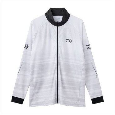 ダイワ ウェア DE-7326 ロングスリーブ ドライシャツ フルジップ ホワイト XL