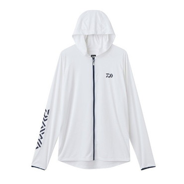 ダイワ ウェア DE-6125 ICEDRY フーディーラッシュガードフルジップ ホワイト 2XL