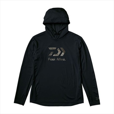 ダイワ ウェア DE-3525 Feel Alive ドライフーディー ブラック×ヘイズカモ XL