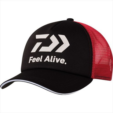 ダイワ 帽子 DC-6225 Feel Alive ソフトハーフメッシュキャップ ブラックレッド フリー
