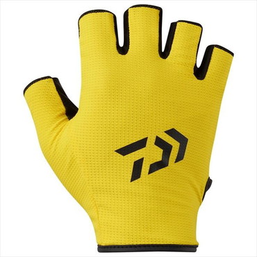 ダイワ 手袋 DG-6525 吸水速乾グローブ 5本カット イエロー M