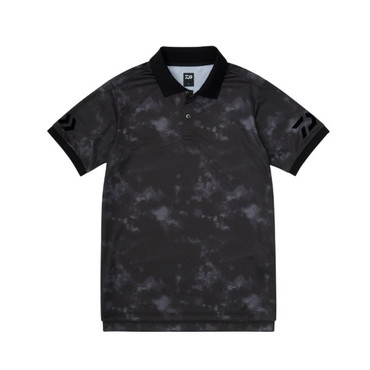 ダイワ ウェア DE-7925 半袖ポロシャツ ブラックヘイズカモ M