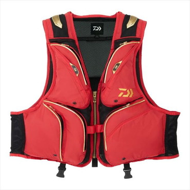 ダイワ ライフジャケット DV-3025F フロートショートフィッシングベスト レッド XL