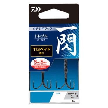 ダイワ トリプルフック タチジギフック 一閃SS トレブル フロントリアセット S