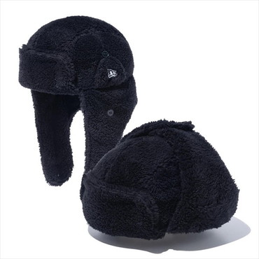 ニューエラジャパン 防寒帽子 OD TRAP CORDUROY MINK FLEECE ブラック L