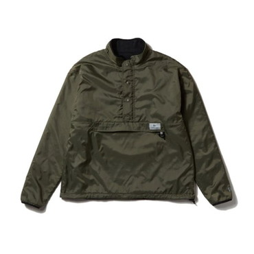 ニューエラジャパン 防寒服アウター フィールド リバーシブル フリース プルオーバージャケット Angler Collection POLARTEC 200 オリーブ/ブラック XL