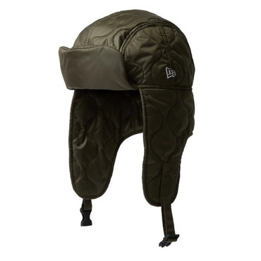 ニューエラジャパン 防寒帽子 トラッパー Militaly Quilt Water Repellent カーキ L(61cm)