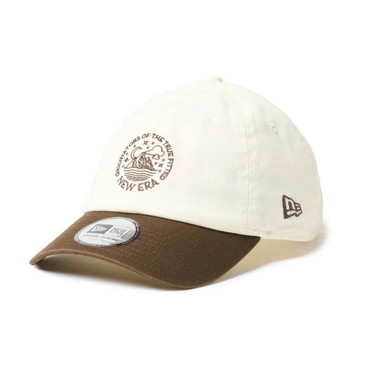 ニューエラジャパン 帽子 カジュアルクラシック Circle Logo クロームホワイト ウォルナットネイビーバイザー 55.8-59.6cm