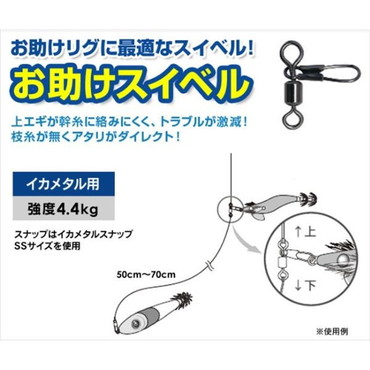 クレイジーオーシャン サルカン お助けスイベル イカメタル