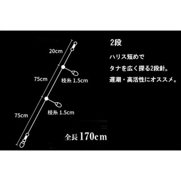 クレイジーオーシャン 仕掛け MT-HI2 イカメタル仕掛 ハイテンション2段