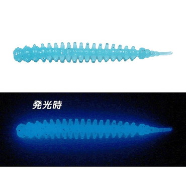クレイジーオーシャン ワーム 海毛虫Jr. #18 クリームソーダBLグロー
