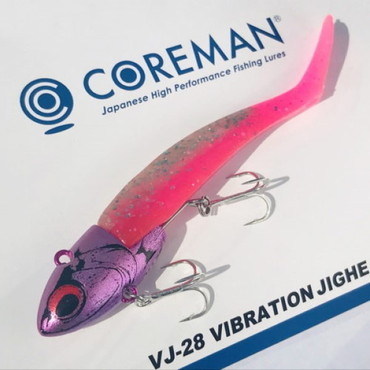 コアマン VJ-28 バイブレーションジグヘッド #053 ピンクヘッド/沖堤ピンク