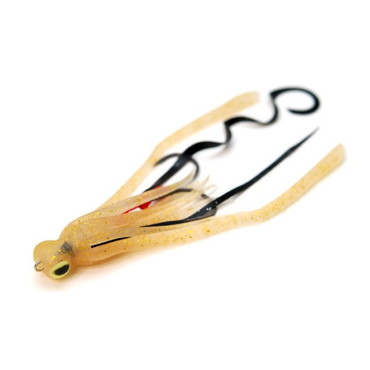 ライズジャパン タイラバ 鯛ラバ なみだまユニット ゲソカーリー #GC09 グローゴールドラメ(畜光カラー)