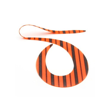 ライズジャパン タイラバ 鯛ラバ なみだまネクタイ どでカーリー #ND12 オレンジブラックゼブラ