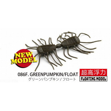 レイドジャパン ワーム リトル2WAY グリーンパンプキンシード/フロート