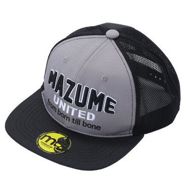 オレンジブルー　MZ FLAT CAP メッシュ UNITED フリー　グレー×ブラック