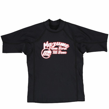 mazume インナー mazume ラッシュガード KIDS short sleeve 130 ブラック MZAP-586