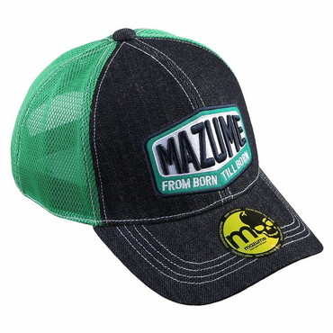 mazume 帽子 mazume BASEBALL CAPII UNISEX 55~57cm インディゴ×グリーン MZCP-608