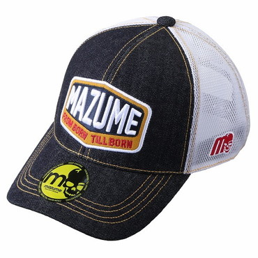 mazume 帽子 mazume BASEBALL CAPII UNISEX 55~57cm インディゴ×ホワイト MZCP-608