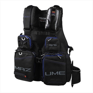 【訳あり】オレンジブルー ライフジャケット MZLJ-705mazume タイドマニアライフジャケット ブラック×ブルー