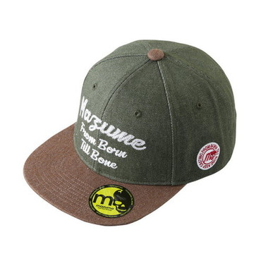 オレンジブルー 帽子 MZCP-853 mazume FLAT CAP デニム グリーン フリー